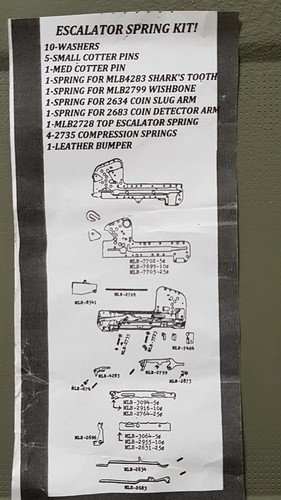 Mills escalator spring kit - kit!,